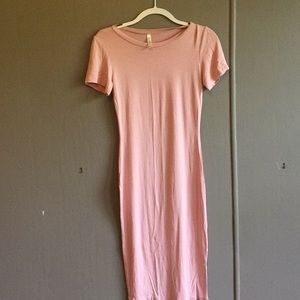 Pink body-con dress